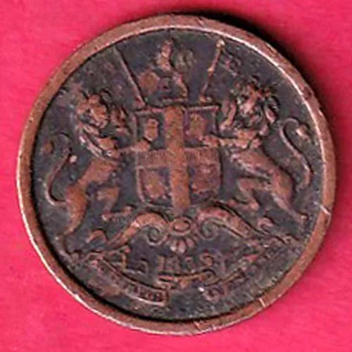 East India Company 1 12  Anna 1835 Copper COIN SK888