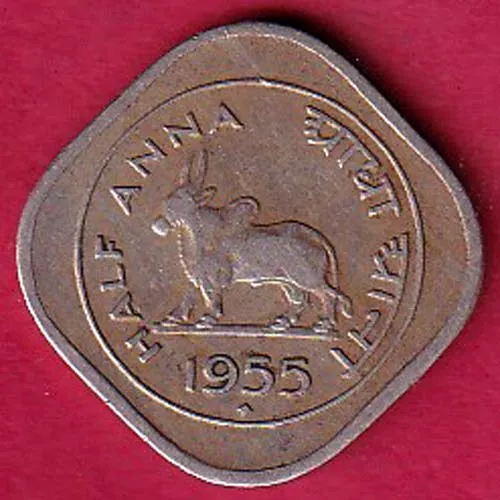 Government Of India 1955 Half Anna Coin sk 890