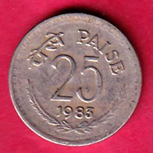 REPUBLIC INDIA 1983  KOLKATA MINT 25 PAISA SK 917