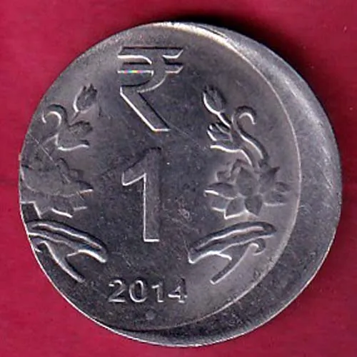 errore  republic india  2014 onerupee rare coin sk 938