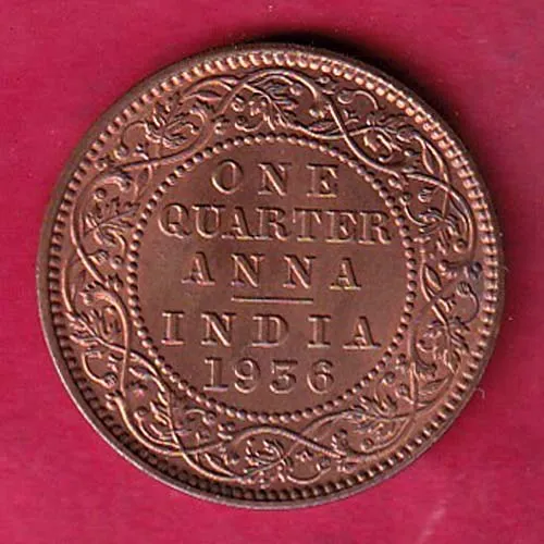 british india george v 1936 one quarter anna sk 943