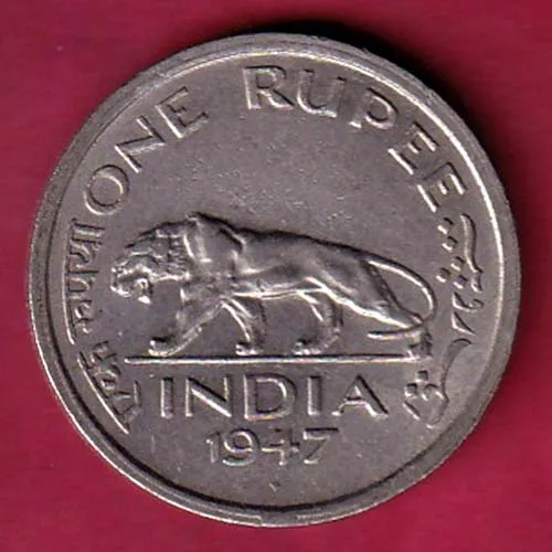 british india 1947 bombay mint george vi one rupee coin sk 974