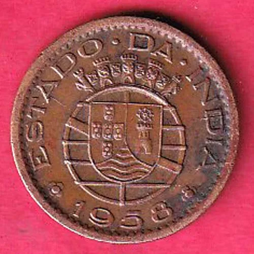 Portuguese India Goa 1958 10 Centa Vos  Coin sk 1030