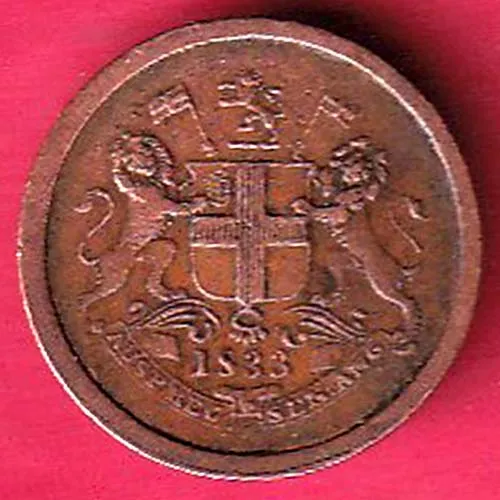 EAST INDIA COMPANY 1833   1248 PIE COPPER COIN SK 1049