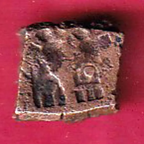 Ancient Cetral India copper punch mark ujjainy symbol on coin sk 1061