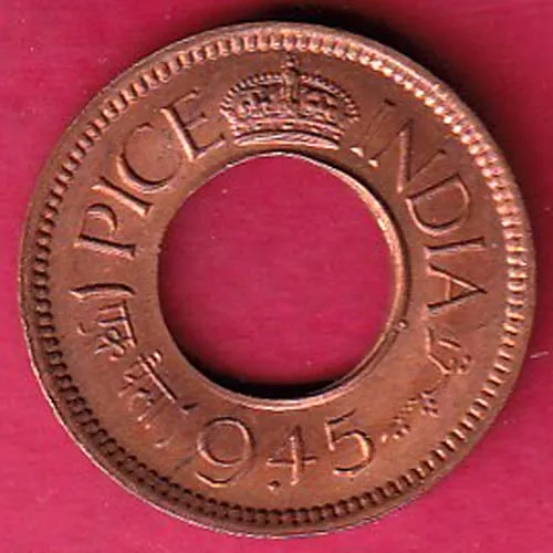 British India Kin George vi 1945 One Picce Copper Coin sk 1064