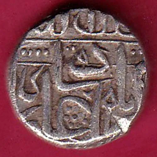 MUGHALS MOHD  AKBAR MAHMUDI SWASTIKA MARK SILVER COIN SK 1085