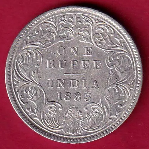 British India 1883 Victoria Empress One Rupee Silver Coin sk 1179