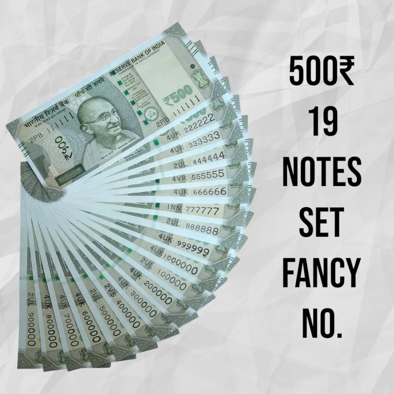 500₹ 19 Notes Fancy Number notes