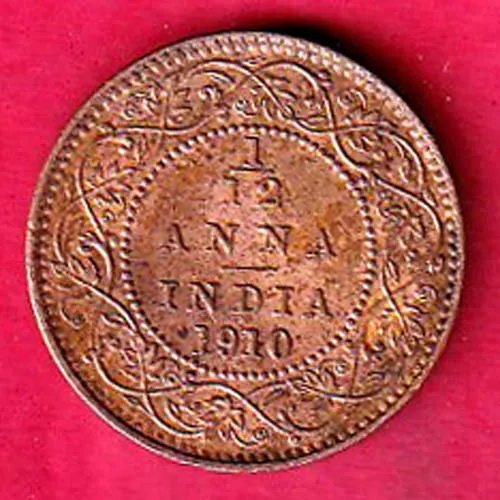 BRITISH INDIA 1910 EDWARD VII KING EMPEROR  ANNA COIN SK 1240