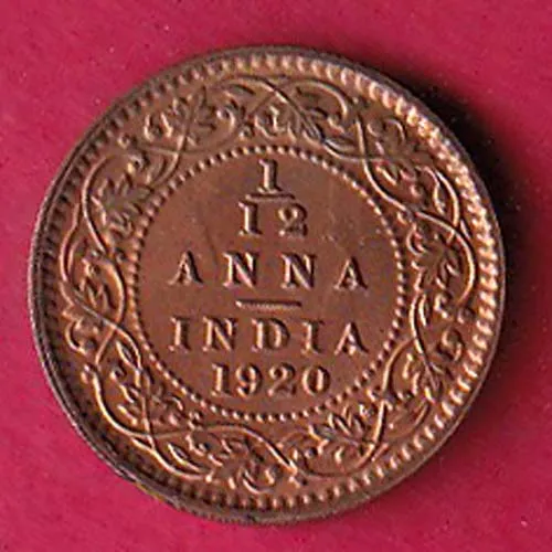 British India 1920 George v king anna copper coin sk 1244