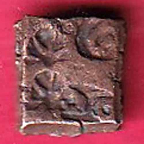 ancient central india copper punchmark ujjiany symbol copper coin sk 1264