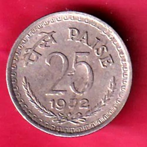 REPUBLIC INDIA 1972 BOMBAY MINT 25 PAISA COIN SK 1340