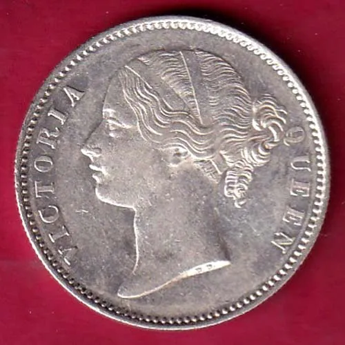 east india compny 1840 victoria queen one rupee silver coin  sk 1438