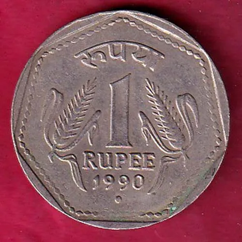 Republic India 1990 NOID Mint One Rupee Coin sk 1549