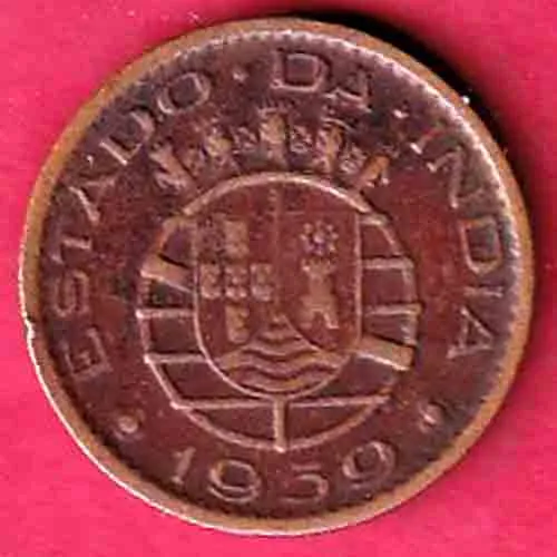 East India Company 1959 10 Centvos Copper Coin SK1618