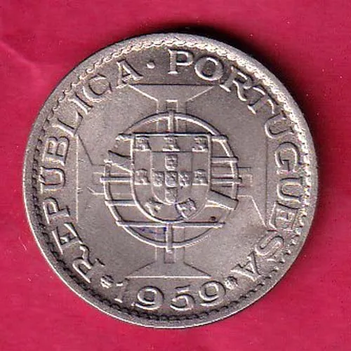 Portuguese India Goa  1 Escudo 1959 Coin sk 1664