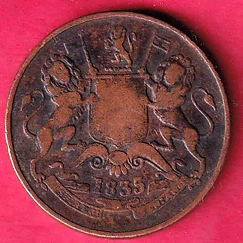 East India Company 1835 Half Anna copper Coin sk 1671