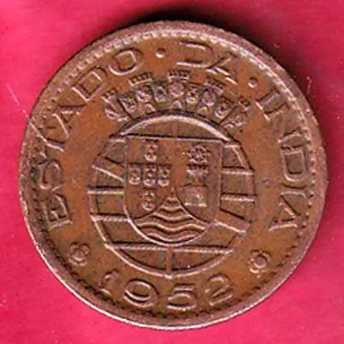 Portuguese India 1Tanga 1952 Copper Coin sk 1768