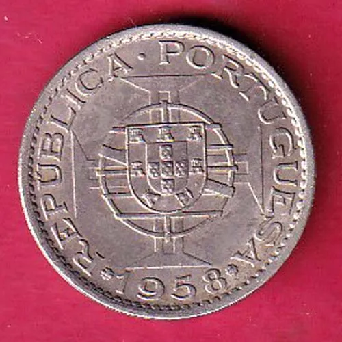 Portuguese India Goa 60 Centavos 1958 Coin sk 1775