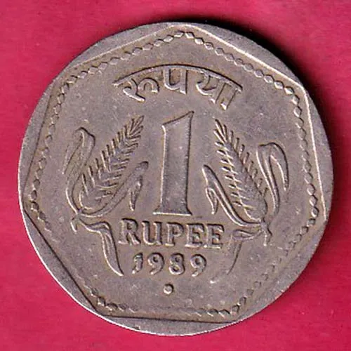 Republic India 1989 noida mint Mint One Rupee Coin sk 1782