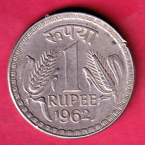 Reppublic India 1962 One Rupee Coin sk 1811