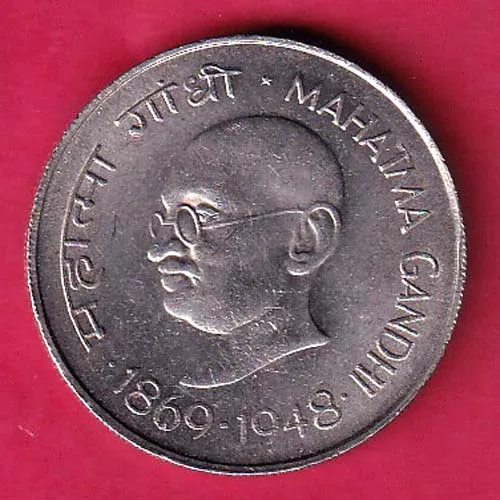 Republic India 1869 1948 Mahatma Gandhi 1 Rupee Coin sk 1812