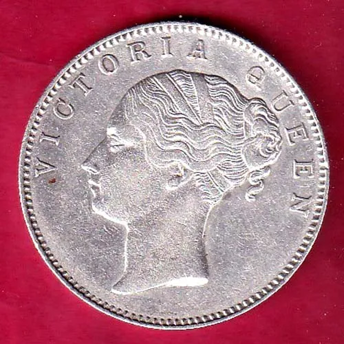 East india company 1840 continious legend victoria queen one rupee silver coin sk 1846