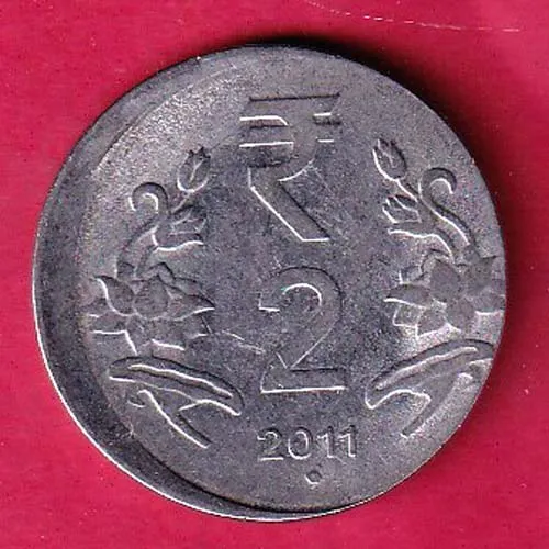 Error Republic India 2011 two Rupee coin sk 1863