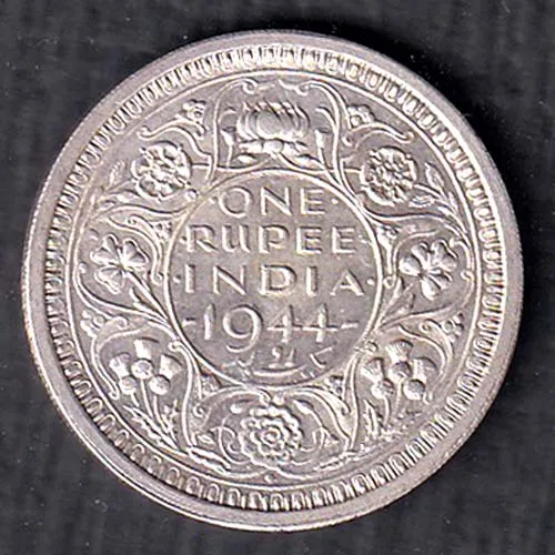 British India1944 George Vi King One Rupee Silver Coin sk 1883