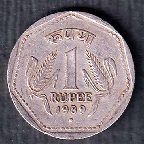 Republic India 1989 noida mint one Rupee Coin sk 1899