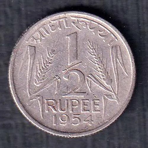 Government of India 1954 half Rupee Coin sk 1903