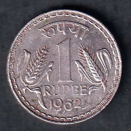 Republic India 1962 One Rupee Coin sk 1924