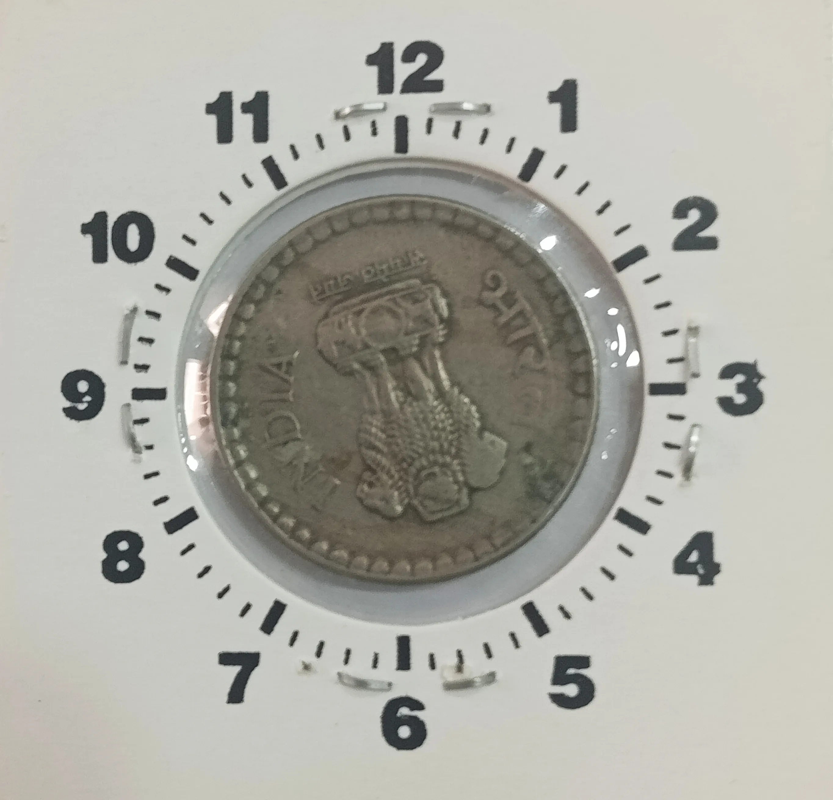 5 RUPEE C/N YEAR 1994 ROTATION ERROR 5.30 O CLOCK