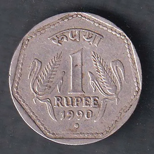 Republic India 1990 One Rupee Coin sk 1929