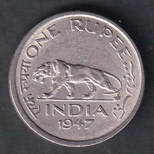 british india 1947 Lahore mint george vi king Emperor one rupee coin sk 1941