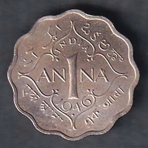 British India 1946 George vi King 1 Anna Coin sk 1963