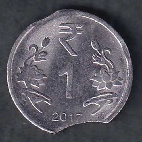 Error Republic India  2017 One Rupee coin sk 2019