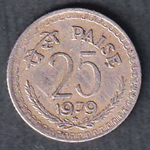 Republic India 1979 Hyderabad Mint 25 Paisa Coin sk 2025