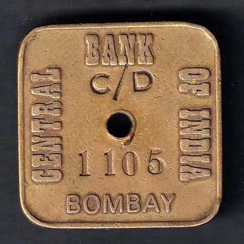 Bank Token Central Bank Of India c d 1105 sk 2027