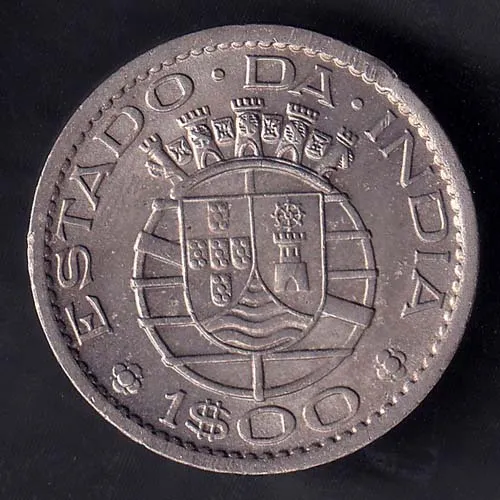 Portuguese India 1959 Goa 1 Escudo Coin HSK 91