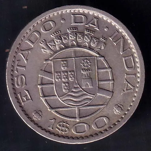 Portuguese India 1959 Goa 1 Escudo Coin  HSK 99