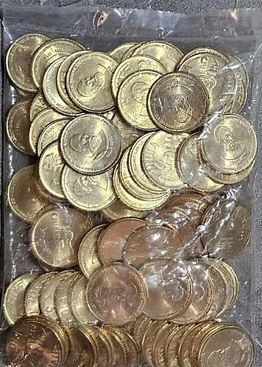 5 RUPEE JAMSET JI NUSSERWANJI TATA MUMBAI MINT SEAL PACKT